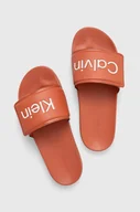 Klapki i japonki męskie - Calvin Klein klapki POOL SLIDE ADJ męskie kolor pomarańczowy HM0HM01357 - miniaturka - grafika 1