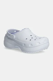 Crocs kapcie Classic Platform Lined Clog W damskie kolor fioletowy na platformie 207938 - Kapcie damskie - miniaturka - grafika 1