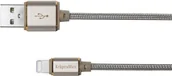 Kable USB - Kabel USB Kruger&Matz USB-A - Lightning 1 m Szary KM0349 - miniaturka - grafika 1