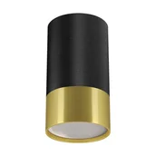 Lampy sufitowe - Sufitowa lampa Puzon 04274 Ideus tubka metalowa czarna złota - miniaturka - grafika 1