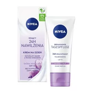 Kremy do twarzy - Nivea, 24h Nawilżenia Kojący Krem Na Dzień Spf15, 50ml - miniaturka - grafika 1