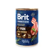 Mokra karma dla psów - Brit dog Premium by Nature PORK with TRACHEA - miniaturka - grafika 1