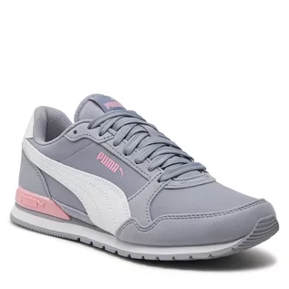 Półbuty męskie - Sneakersy Puma St Runner V3 384857-27 Gray Fog/Puma White/Pink Lilac - grafika 1