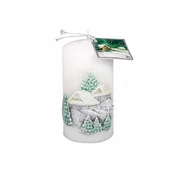 Świece - Świeczka świąteczna Chatka, biały - miniaturka - grafika 1