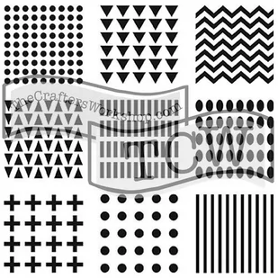 Szablon, wzory, 30,5 cm - Scrapbooking - miniaturka - grafika 1