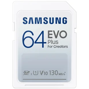 Samsung EVO Plus 2021 SDXC 64GB UHS-I/U1 V10 MB-SC64K/EU MB-SC64K/EU - Karty pamięci - miniaturka - grafika 1