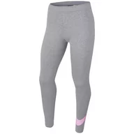 Legginsy - Legginsy dla dzieci Nike G NSW Favotites SWSH Tight szare AR4076 094 - miniaturka - grafika 1