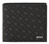 Portfele - Portfel męski skórzany HUGO BOSS poziomy skóra naturalna czarny - miniaturka - grafika 1