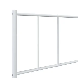 Metalowa rama łóżka z wezgłowiem i zanóżkiem, biała, 90x190 cm Lumarko! - Łóżka - miniaturka - grafika 10