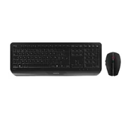 Zestawy myszka + klawiatura - CHERRY Gentix Desktop klawiatura Dołączona myszka Biuro RF Wireless Swiss Czarny - miniaturka - grafika 1