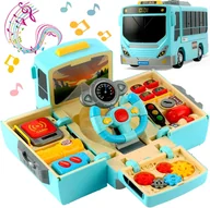 Zabawki sensoryczne - AUTOBUS AUTKO POJAZD MIEJSKI INTERAKTYWNY MUZYCZNY EDUKACYJNY ROZKŁADANY 3+ - miniaturka - grafika 1