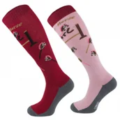 Skarpetki jeździeckie - Comodo Podkolanówki jeździeckie HOBBY HORSE BORDO - miniaturka - grafika 1