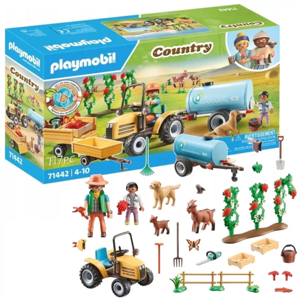 Playmobil Country 71442 Traktor Z Przyczepą I Zbiornikiem Na Wodę