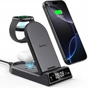 Ładowarki do telefonów - SwanScout 4w1 Bezprzewodowa Stacja Ładująca do iPhone, Apple Watch, AirPods - miniaturka - grafika 1
