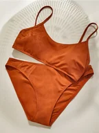 Stroje kąpielowe - Reserved - Góra od bikini - bursztynowy - miniaturka - grafika 1