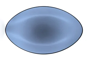 Revol EQUINOXE Talerz owalny 35x22,3 cm, niebieski Cirrus Blue - Talerze - miniaturka - grafika 1