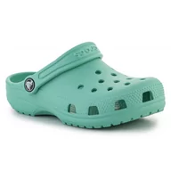 Buty dla dziewczynek - Klapki Crocs Classic Clog Jade Stone Jr 206991-3UG zielone - miniaturka - grafika 1
