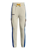 Spodnie sportowe damskie - Under Armour Spodnie dresowe w kolorze beżowo-niebieskim - miniaturka - grafika 1