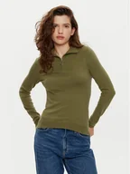 Swetry damskie - Vero Moda Sweter Happiness 10317993 Zielony Slim Fit - miniaturka - grafika 1