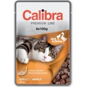 Mokra karma dla psów - CALIBRA CAT PREMIUM ADULT DUCK&CHICKEN 6x100g - miniaturka - grafika 1