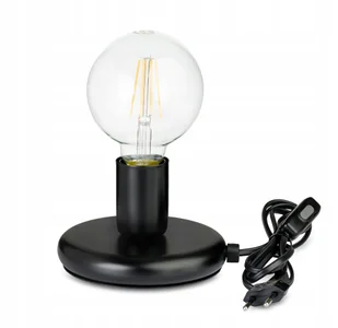 Lampka nocna Lampa stołowa loft czarna na led E27 - Lampy stojące - miniaturka - grafika 1