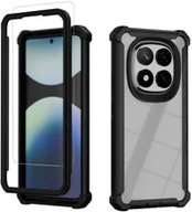 Etui i futerały do telefonów - Etui pancerne 360 Supero do Xiaomi Redmi Note 14 Pro 4G, przezroczysto-czarne + folia - miniaturka - grafika 1
