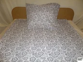 Pościel - Pościel Z Kory 140X200 187 Biała Szare Kwiatki Guziki 100% Bawełna Gruba - miniaturka - grafika 1