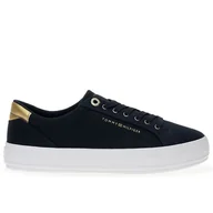 Trampki damskie - Buty Tommy Hilfiger Essential Vulc Canvas FW0FW07682-DW6 - granatowe - miniaturka - grafika 1