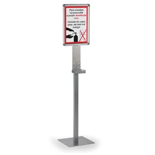 B2B Partner Stojak na środek dezynfekcji z ramą zatrzaskową A3, 1550 x 320 mm 420128 - Dozowniki papieru i mydła dla firm - miniaturka - grafika 1