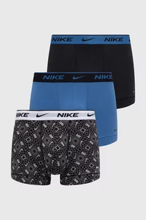 Majtki męskie - Nike bokserki 3-pack męskie kolor niebieski - grafika 1