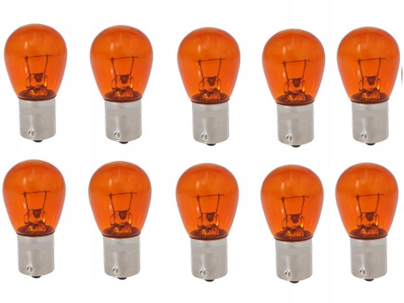 ŻARÓWKA PY21W 24V 21W BAU15s POMARAŃCZOWA E4 ZESTAW ŻARÓWEK 10szt