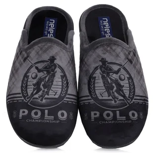 Pantofle męskie hiszpańskie Neles 4724.672 GRIS/NEGRO R.39 - Kapcie męskie - miniaturka - grafika 1