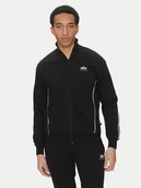 Bluzy męskie - Alpha Industries Bluza Small Logo 156305 Czarny Regular Fit - miniaturka - grafika 1