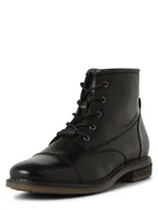 Buty zimowe męskie - Bugatti Kozaki ze skóry Mężczyźni skóra czarny jednolity, 44 - miniaturka - grafika 1