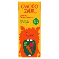 Soki i napoje niegazowane - Owocozaur Sok 100 % tłoczony jabłko marchewka 200 ml - miniaturka - grafika 1