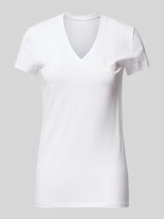 T-shirt z nadrukiem z logo - Koszulki i topy damskie - miniaturka - grafika 1