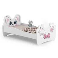 Łóżka dla dzieci i młodzieży - Łóżko pojedyncze Pink Cat 160x80 z materacem - miniaturka - grafika 1