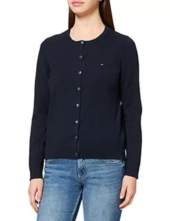 Swetry damskie - Tommy Hilfiger Damski kardigan Heritage Button-up, Midnight, M - grafika 1