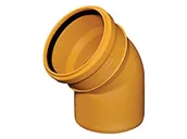 Odpływy liniowe - Kolano PVC 110x110/30 kl.S - miniaturka - grafika 1