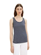 Koszulki i topy damskie - TOM TAILOR Damski Top 1036260, 12502 - Stripe Blue, 3XL - miniaturka - grafika 1