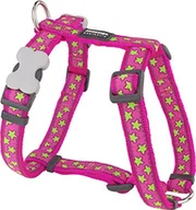 Smycze dla psów - Dingo Designer Hundegeschirr, Limettengrüne Sterne Auf Hot Pink, 12Mm X Halsumfang: 25-39Cm / Körper 30-44Cm) Größe  X - miniaturka - grafika 1