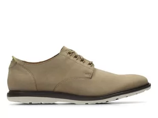 Clarks, Półbuty męskie, Glaston Walk Sand Nubuck, beżowy, rozmiar 45 - Półbuty męskie - miniaturka - grafika 1