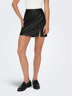 Spódnice - ONLY Spódnica z imitacji skóry 15267185 Czarny Regular Fit - miniaturka - grafika 1