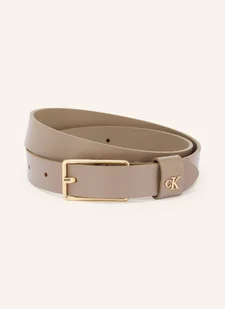 Calvin Klein Skórzany Pasek beige - Paski - miniaturka - grafika 1