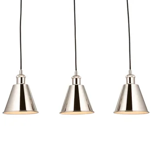 Stożkowa lampa wisząca nad wyspę Hal 97839 retro srebrny - Lampy sufitowe Stożkowa lampa wisząca nad wyspę Hal 97839 retro srebrny - Lampy sufitowe - miniaturka - grafika 1