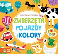Kolorowanki, wyklejanki - Maluszkowe zadania. Zwierzęta, pojazdy, kolory - miniaturka - grafika 1