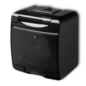 Gniazdka elektryczne - Karlik Junior czarny - gniazdo pojedyncze IP54 - 12GHE-1d - miniaturka - grafika 1