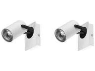 Lampy ścienne - Zestaw Dwóch Lamp Ściennych Białych Klip - miniaturka - grafika 1