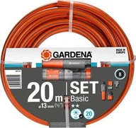 Węże ogrodowe i zraszacze - Gardena 13mm 1/2" 20 m. GARDENA Basic, Set: 1 x 18300, 1 x 18213, 1 x 18215 - miniaturka - grafika 1