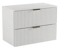 Szafki łazienkowe - Biała szafka ścienna pod umywalkę nablatową z szufladami T3-T00 - miniaturka - grafika 1